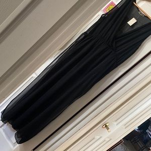 Sheer dress with body suit attached